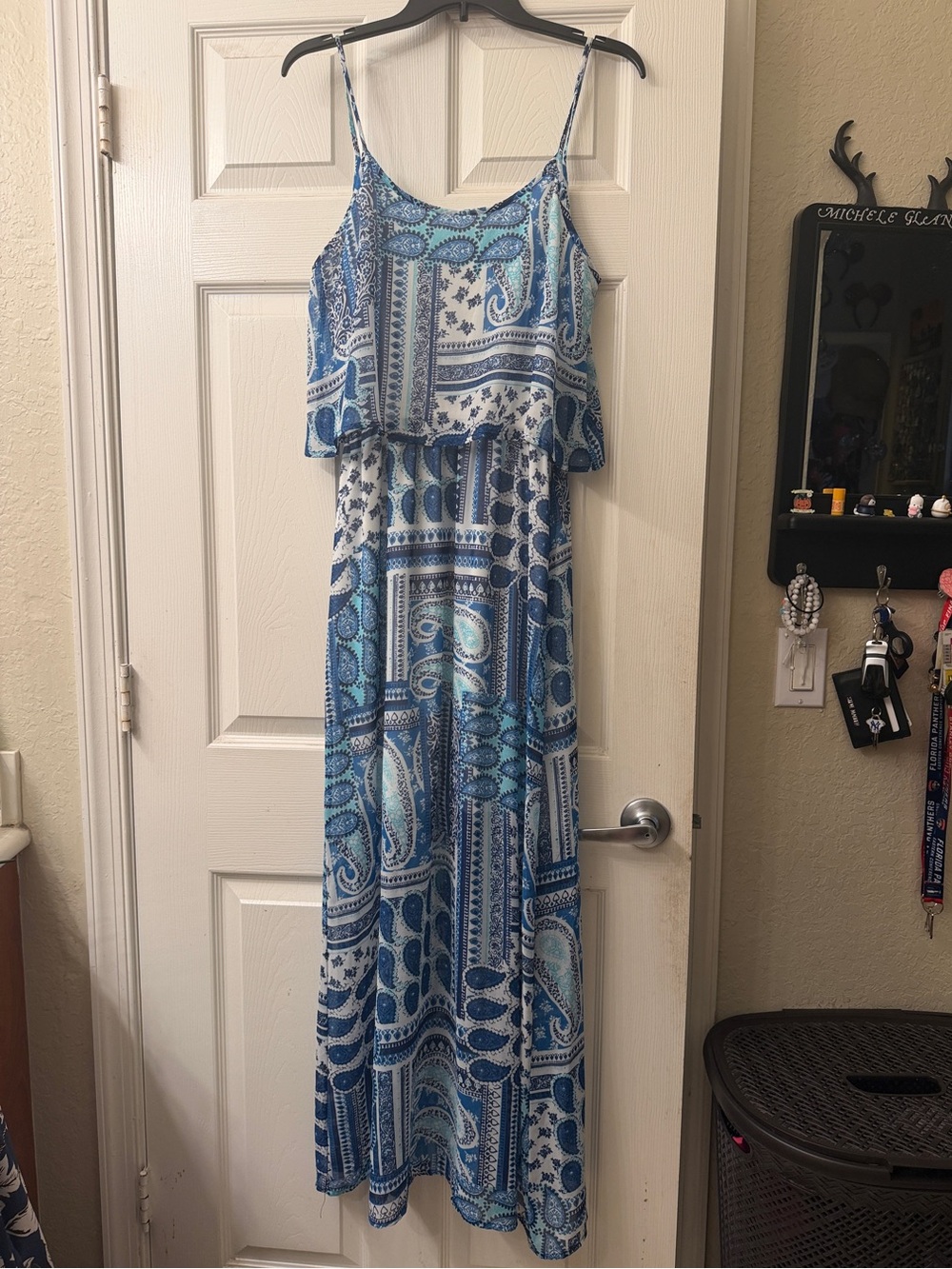 Liberty Love Blue & White Paisley Maxi Dress - Strappy Summer Style